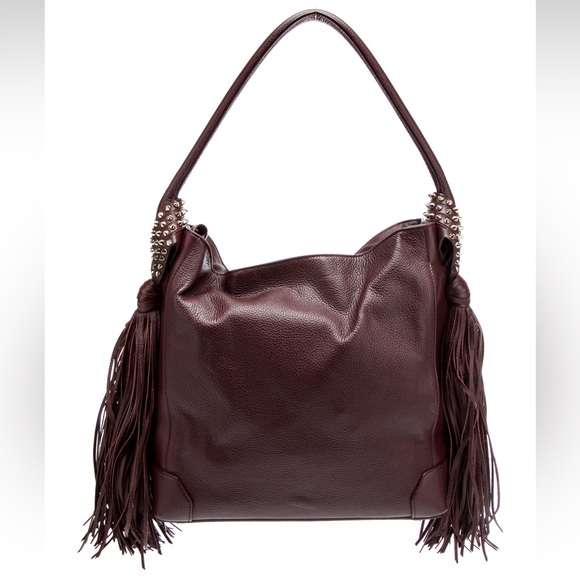 EUC Christian Louboutin Eloise Hobo Shoulder, Maroon Color - Picture 5 of 16